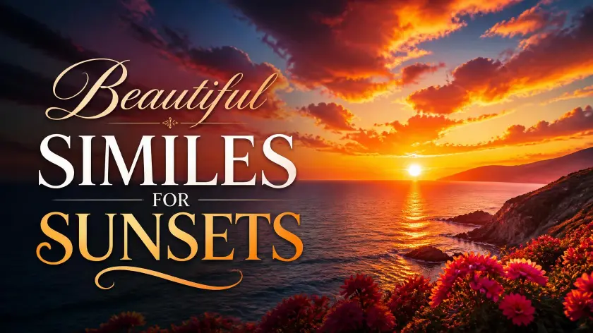 Beautiful Similes for Sunsets