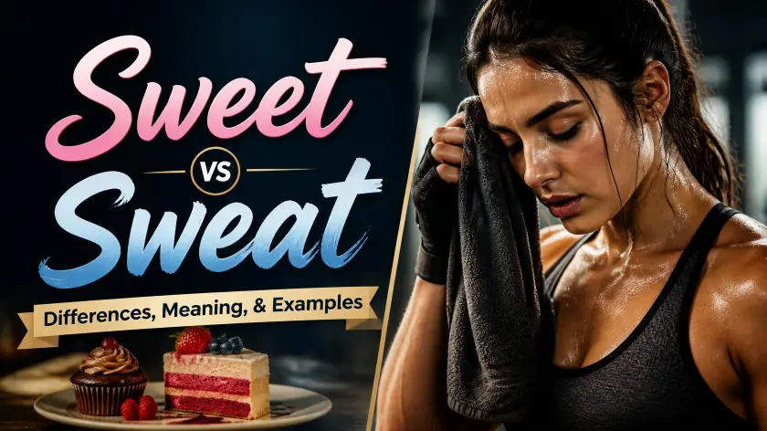 Sweet vs Sweat: Differences and Meaning