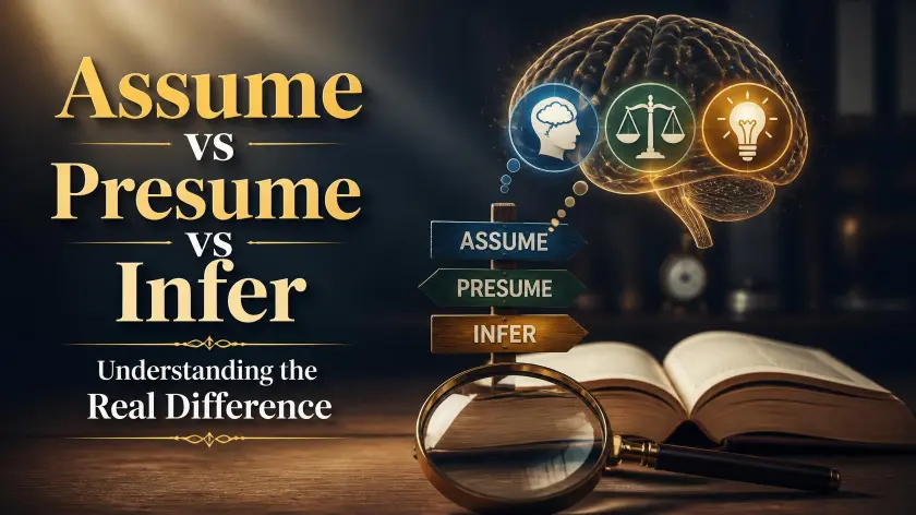 Assume vs Presume vs Infer