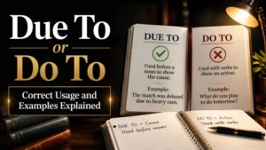 Due To or Do To