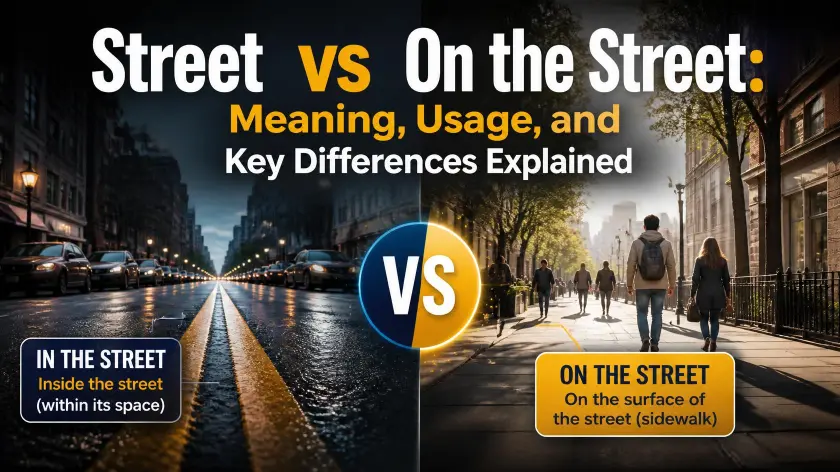 In the Street vs On the Street