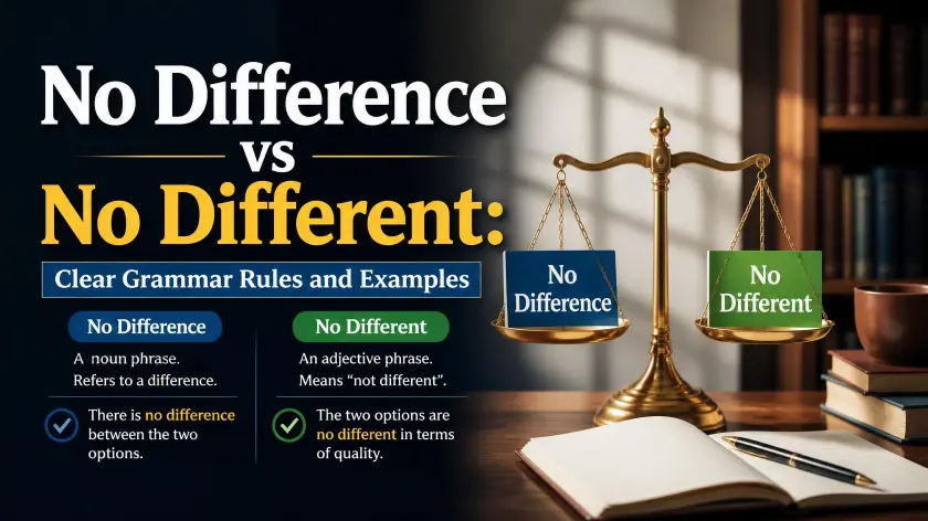 No Difference vs No Different