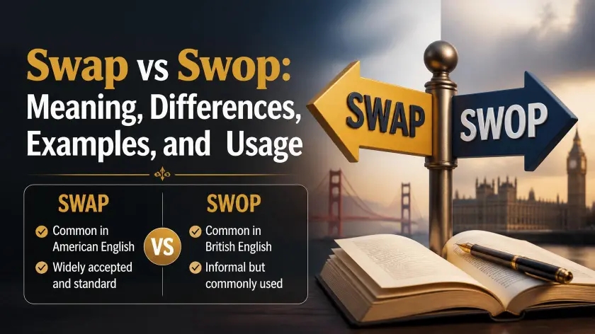 Swap vs Swop: Meaning, Differences, Examples, and Usage