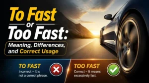 To Fast or Too Fast: Meaning, Differences, and Correct Usage